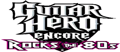 Guitar Hero Encore Rocks the 80's title screen for Playstation 2